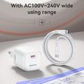 Yesido YC116 45W:n USB-C-GaN-laturi USB-C-kaapelilla – valkoinen