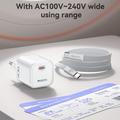 Yesido YC117 60W:n USB-C-GaN-laturi USB-C-kaapelilla – valkoinen