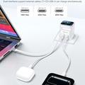 Yesido YC123 70W:n GaN-pikalaturi - TFT-näyttö, 2x USB-C, USB-A, 70cm:n USB-C-kaapeli - valkoinen