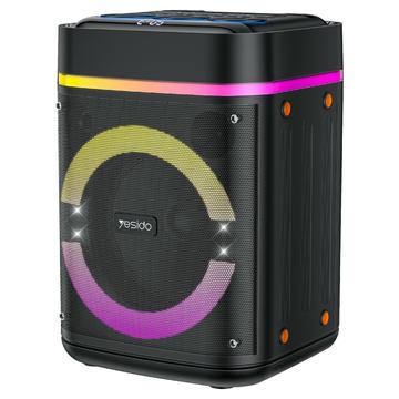 Yesido YSW51 45W:n TWS-Bluetooth-kaiutin, jossa on kaksi mikrofonia ja RGB-valot - musta