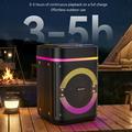 Yesido YSW51 45W:n TWS-Bluetooth-kaiutin, jossa on kaksi mikrofonia ja RGB-valot - musta