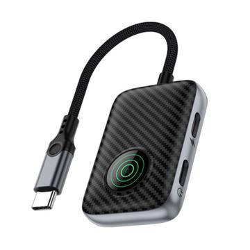 ZC4339 3-in-1 USB-C OTG -sovitin/keskitin, 60 W:n PD-pikalataus - musta