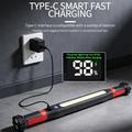 ZJ-8905 COB-magneettinen työvalo - 400lm, USB-C-ladattava - musta / punainen
