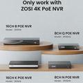 ZOSI C180 2 kpl:n 4K PoE-turvakamerat, joissa on henkilöiden ja ajoneuvojen tunnistus - valkoinen