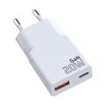 everActive SC-340Q GaN Super Slim 20W laturi USB QC3.0 & USB-C PD-portilla - Valkoinen
