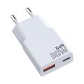 everActive SC-380Q GaN Super Slim 30W laturi USB QC3.0 & USB-C PD-portilla - Valkoinen