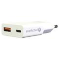 everActive SC-380Q GaN Super Slim 30W laturi USB QC3.0 & USB-C PD-portilla - Valkoinen