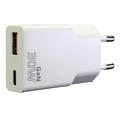 everActive SC-380Q GaN Super Slim 30W laturi USB QC3.0 & USB-C PD-portilla - Valkoinen