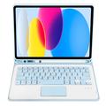 iPad 2022/2025 Bluetooth Suojakotelo Näppäimistöllä - Vaaleansininen