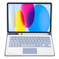 iPad 2022/2025 Bluetooth Suojakotelo Näppäimistöllä - Violetti