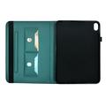 iPad 2022/2025 Butterfly Smart Folio -kotelo korttipaikoilla - vihreä