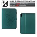 iPad 2022/2025 Butterfly Smart Folio -kotelo korttipaikoilla - vihreä