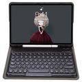 iPad 9.7" (2017/2018) Bluetooth-näppäimistökotelo, pyöreillä näppäimillä ja Pencil-paikalla - Yhdysvaltain näppäimistöasettelu - musta