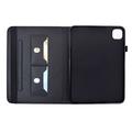 iPad Air 11 2026/iPad Pro 11 2022/iPad Air 2022 Butterfly Smart Folio -kotelo korttipaikoilla - musta