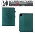 iPad Air 11 2026/iPad Pro 11 2022/iPad Air 2022 Butterfly Smart Folio -kotelo korttipaikoilla - vihreä