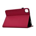 iPad Air 11 2026/iPad Pro 11 2022/iPad Air 2022 Butterfly Smart Folio -kotelo korttipaikoilla - kirkkaan vaaleanpunainen