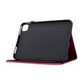 iPad Air 11 2026/iPad Pro 11 2022/iPad Air 2022 Butterfly Smart Folio -kotelo korttipaikoilla - kirkkaan vaaleanpunainen