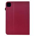 iPad Air 11 2026/iPad Pro 11 2022/iPad Air 2022 Butterfly Smart Folio -kotelo korttipaikoilla - kirkkaan vaaleanpunainen