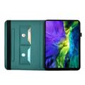 iPad Mini (2026) Butterfly Smart Folio -kotelo korttipaikoilla - vihreä