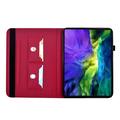iPad Mini (2026) Butterfly Smart Folio -kotelo korttipaikoilla - kirkkaan vaaleanpunainen