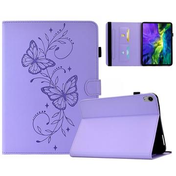 iPad Mini (2026) Butterfly Smart Folio -kotelo korttipaikoilla - violetti