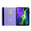 iPad Mini (2026) Butterfly Smart Folio -kotelo korttipaikoilla - violetti