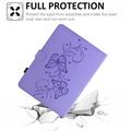 iPad Mini (2026) Butterfly Smart Folio -kotelo korttipaikoilla - violetti