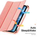 iPad Mini (2026) Dux Ducis Domo Tri-Fold Smart Lompakkokotelo - Pinkki