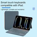 iPad Pro 11 2024/2025 K07 Magneettinen nahkainen näppäimistökotelo, jossa on kosketuslevy - musta