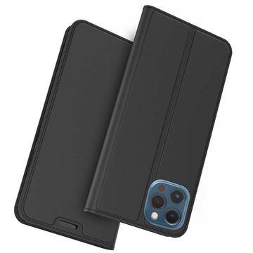iPhone 11 Pro Max Slim Läppäkotelo Korttipaikkaan - Musta