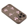 iPhone 12 Pro Max Tyylikäs iskunkestävä TPU kotelo korotetuilla reunoilla - ruskea / Rusetti