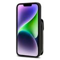 iPhone 14 Plus Kaikki yhdessä -kotelo, jossa lompakko ja hihna - musta