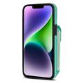 iPhone 14 Plus Kaikki yhdessä -kotelo, jossa lompakko ja hihna - Mintunvärinen