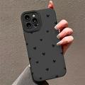 iPhone 14 Plus Ohut TPU-kotelo sydänkuviollalo - Musta