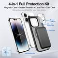 iPhone 14 Pro 4-in-1 MagSafe -suojasarja korttitelineellä - musta