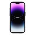 iPhone 14 Pro Max Tyylikäs iskunkestävä TPU-kotelo jossa on korotetut reunat - Musta / Kirsikat