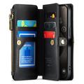 iPhone 15 Pro CaseMe C36 RFID-suojattu lompakkokotelo - musta