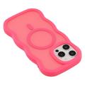 iPhone 15 Pro Max Aaltoreuna magneettinen hybridikotelo - Vaaleanpunainen väri