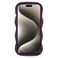 iPhone 15 Pro Max Aaltoreuna magneettinen hybridikotelo - violetti
