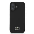 iPhone 16 Plus Lacoste Iconic Petit Pique Woven Logo Kotelo - MagSafe-yhteensopiva - Musta