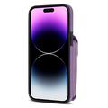 iPhone 16 Pro Kaikki yhdessä -kotelo, jossa lompakko ja hihna - violetti