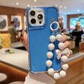 iPhone 16 Pro Glitter Iskunkestävä hybridi kotelo rannehihnalla