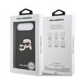 iPhone Air Karl Lagerfeld Double Heads MagSafe Nestemäinen silikonikotelo - Musta
