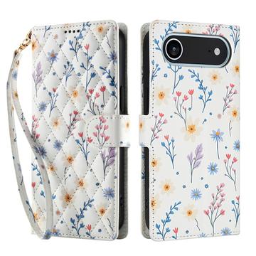 iPhone Air Rombinen kukkakuvioinen lompakkokotelo