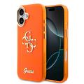 iPhone 17 Guess IML 4G Script Metal Logo -kotelo - oranssi