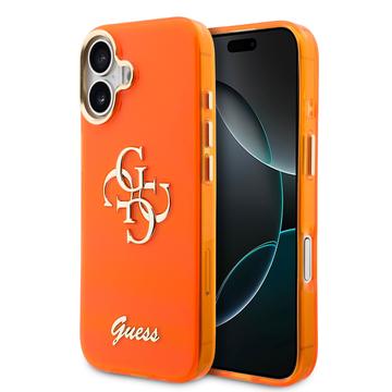iPhone 17 Guess IML 4G Script Metal Logo -kotelo - oranssi