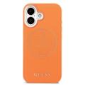 iPhone 17 Guess Perforated 4G Logo Kotelo - MagSafe-yhteensopiva - oranssi