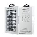 iPhone 17 Karl Lagerfeld -kotelo, houndstooth-kuvioinen, muovinen - MagSafe-yhteensopiva