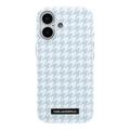 iPhone 17 Karl Lagerfeld -kotelo, houndstooth-kuvioinen, muovinen - MagSafe-yhteensopiva - sininen
