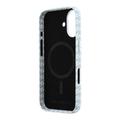 iPhone 17 Karl Lagerfeld -kotelo, houndstooth-kuvioinen, muovinen - MagSafe-yhteensopiva - sininen